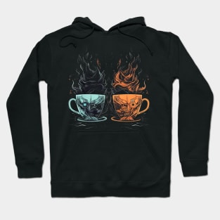 Tea Cup and Coffee Cup Summer Design Hoodie